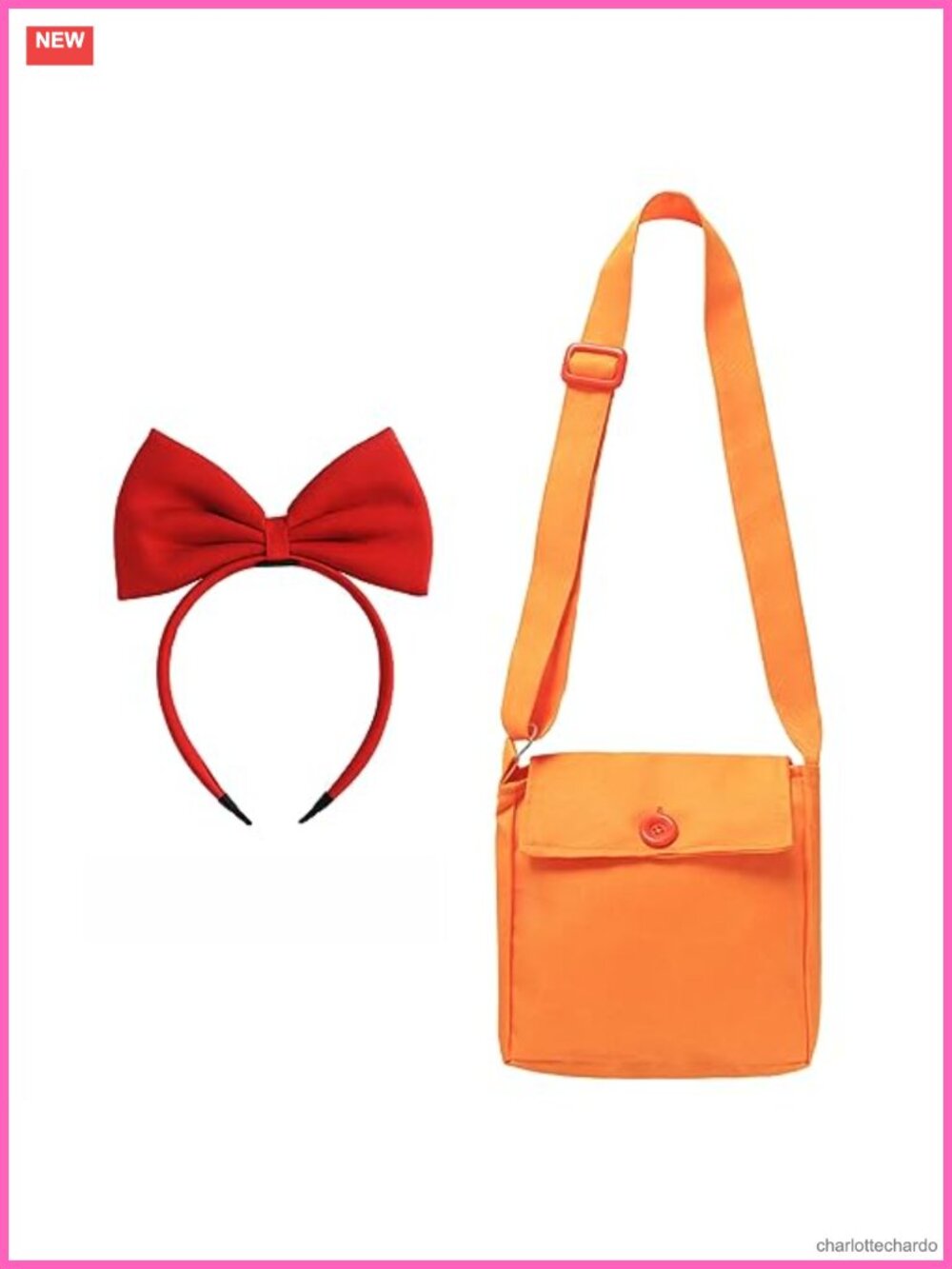 Witch Costume Accessory Set Bow Headband & Shoulder Bag Party